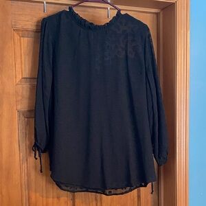 Papermoon Black Textured Blouse